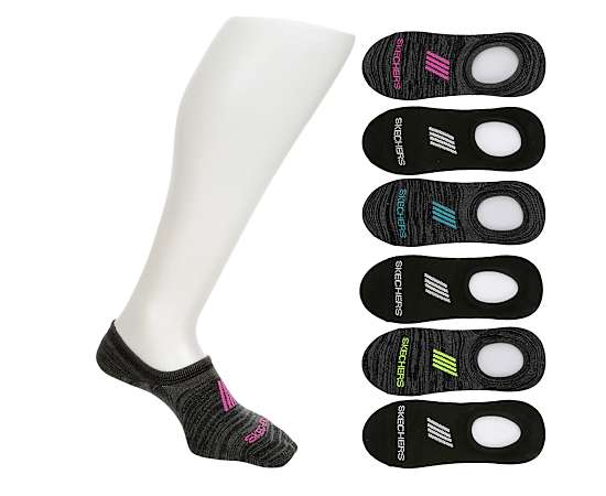 WOMENS NO SHOW SOCKS 6 PAIRS