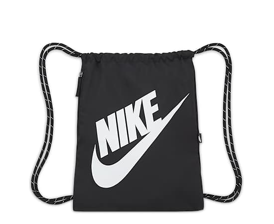 NIKE-UNISEX HERITAGE BLACK DRAWSTRING BAG