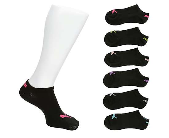 WOMENS NO SHOW SOCKS 6 PAIRS