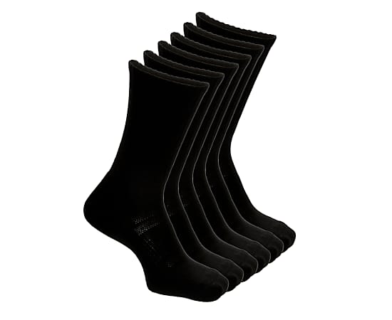 UNISEX MEDIUM CREW SOCKS 6 PAIRS