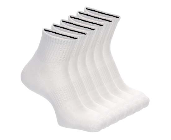 UNISEX LARGE QUARTER SOCKS 6 PAIRS