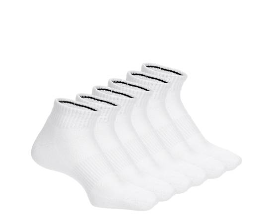 UNISEX MEDIUM QUARTER SOCKS 6 PAIRS