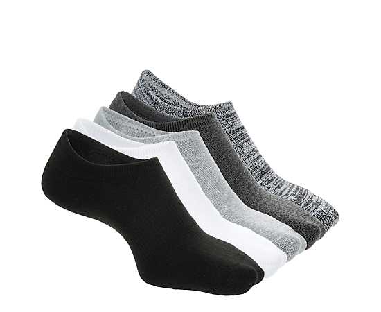 WOMENS DOUBLE HEEL CUSHION LINER SOCKS 5 PAIRS