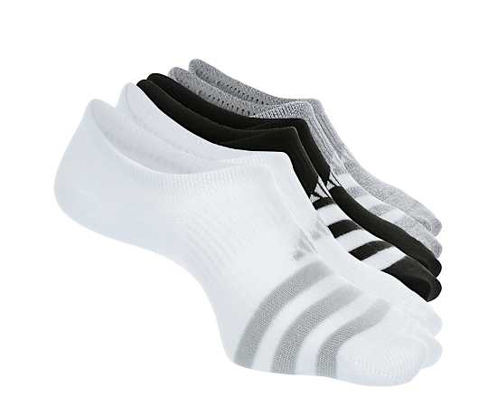 ADIDAS-WOMENS SUPERLITE NO SHOW SOCKS 6 PAIRS
