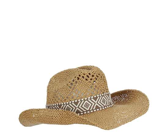 WOMENS PAPERSTRAW WESTERN HAT WITH 3.5 INCH BRIM