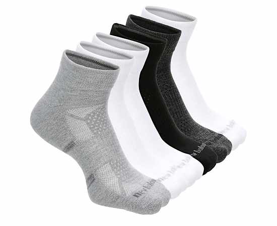 MENS PERFORMANCE QUARTER SOCKS 6 PAIRS