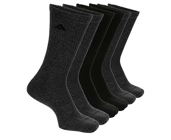 MENS ATHLETIC CUSHIONED CREW SOCKS 6 PAIRS
