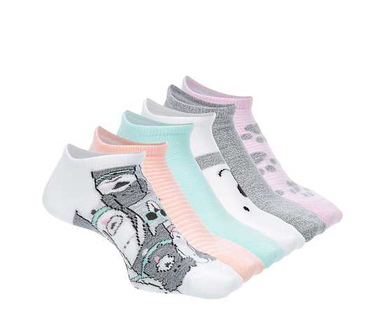 WOMENS BARK PARK NO SHOW SOCKS 6 PAIRS