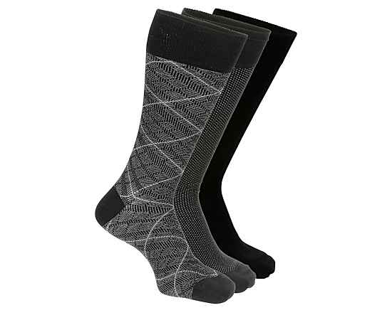 MENS LARGE DRESS CREW SOCKS 3 PAIRS
