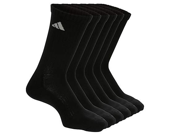 ADIDAS-WOMENS ATHLETIC CUSHIONED CREW SOCKS 6 PAIRS