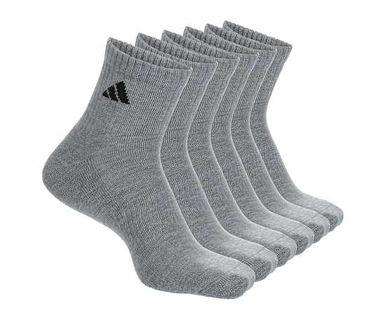 MENS ATHLETIC CUSHIONED QUARTER SOCKS 6 PAIRS