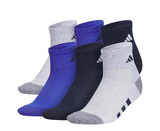 BOYS CUSHIONED QUARTER SOCKS 6 PAIRS