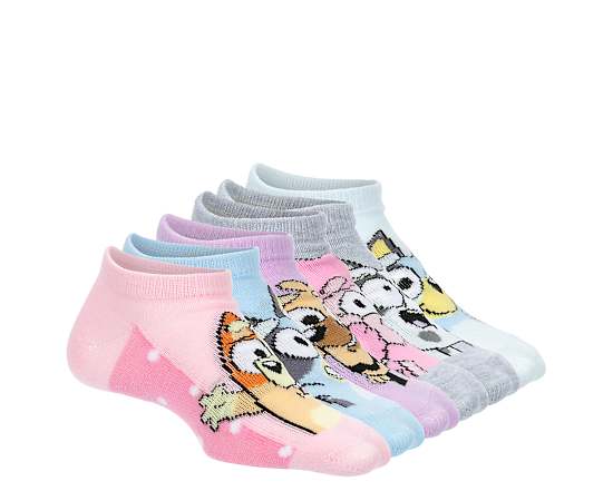 BLUEY-GIRLS NO SHOW SOCKS 6 PAIRS