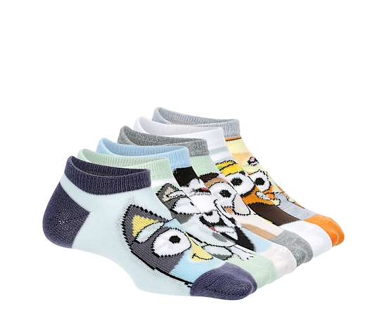 BLUEY-BOYS NO SHOW SOCKS 6 PAIRS