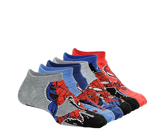 SPIDERMAN-BOYS NO SHOW SOCKS 6 PAIRS