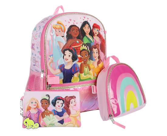 GIRLS PRINCESS 5 PIECE BACKPACK SET