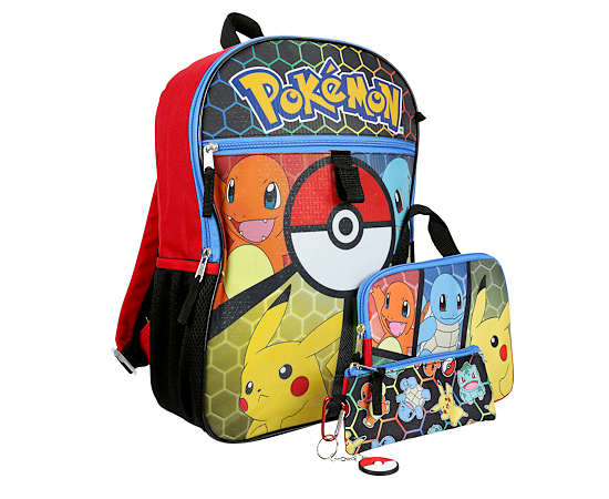 BOYS POKEMON 5 PIECE BACKPACK SET