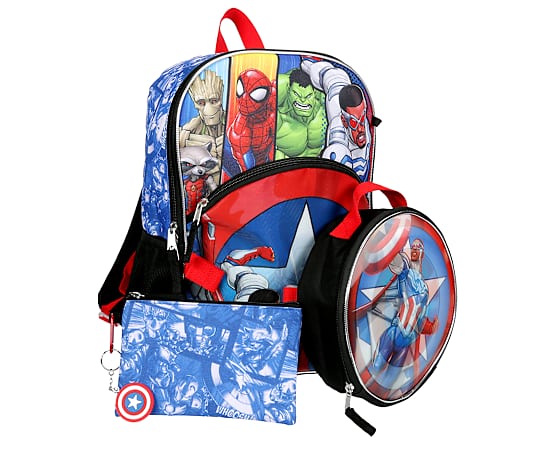 BOYS MARVEL 5 PIECE BACKPACK SET