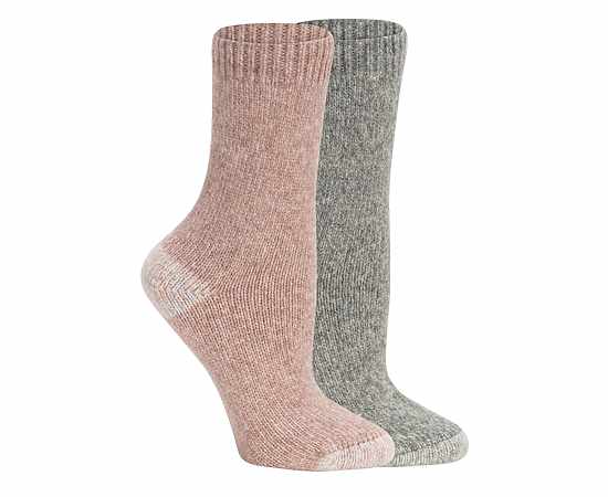 WOMENS SWEATER KNIT CREW SOCKS 2 PAIRS