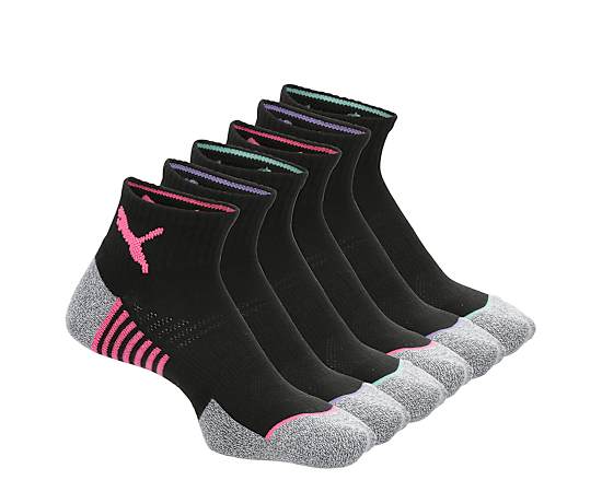 WOMENS QUARTER CREW SOCKS 6 PAIRS