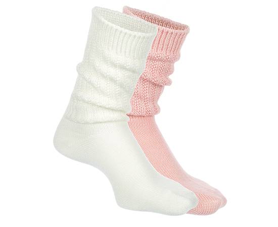 WOMENS SCRUNCH CREW SOCKS 2 PAIRS