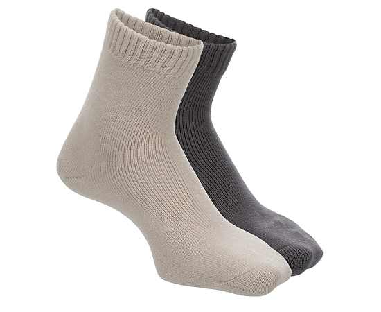 WOMENS HALF CREW SOCKS 2 PAIRS