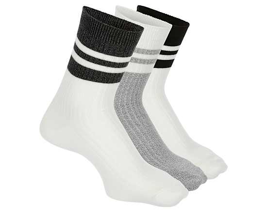 WOMENS LUXE HALF CREW SOCKS 3 PAIRS