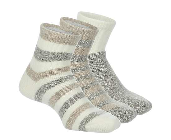 WOMENS HALF CREW SOCKS 3 PAIRS