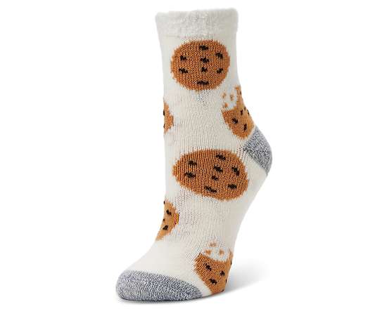 WOMENS ALOE INFUSED BIG COOKIE CREW SOCKS 1 PAIR