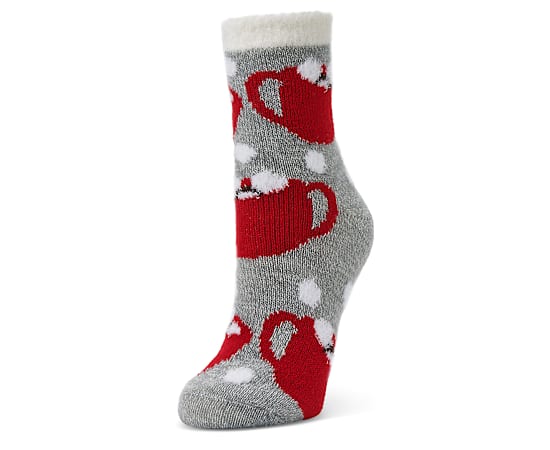 WOMENS ALOE INFUSED COFFEE LOVERS CREW SOCK 1 PAIR