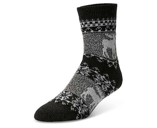 MENS ALOE INFUSED MOOSE CREW SOCKS 1 PAIR