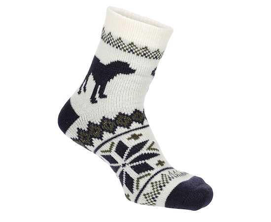MENS ALOE INFUSED LAB AZTEC CREW SOCKS 1 PAIR