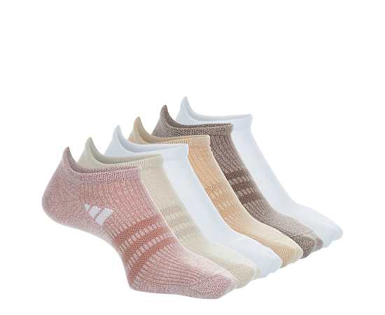 ADIDAS-WOMENS SUPERLITE NO SHOW SOCKS 6 PAIRS
