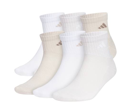 MENS ATHLETIC CUSHIONED QUARTER SOCKS 6 PAIRS