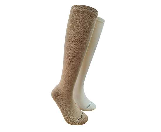 WOMENS BAMBOO PILLOW SOLE KNEE HIGH SOCKS 2 PAIRS