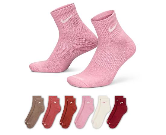 MENS MEDIUM QUARTER SOCKS 6 PAIRS