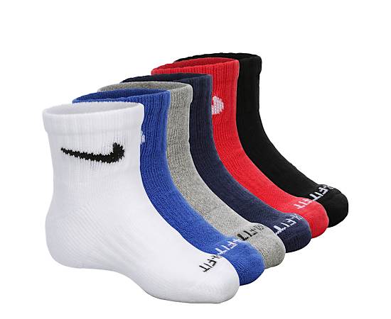 BOYS EVERYDAY PLUS QUARTER SOCKS 6 PAIRS