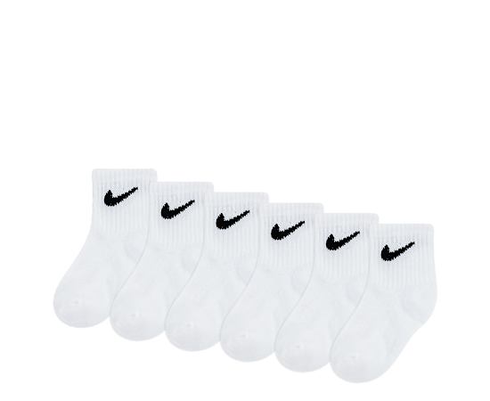 BOYS 12-24 MONTH CREW SOCKS 6 PAIRS