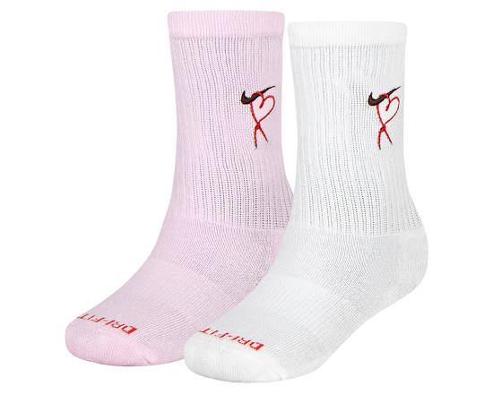 NIKE-GIRLS VALENTINES DAY CUSHIONED CREW SOCKS 2 PAIRS