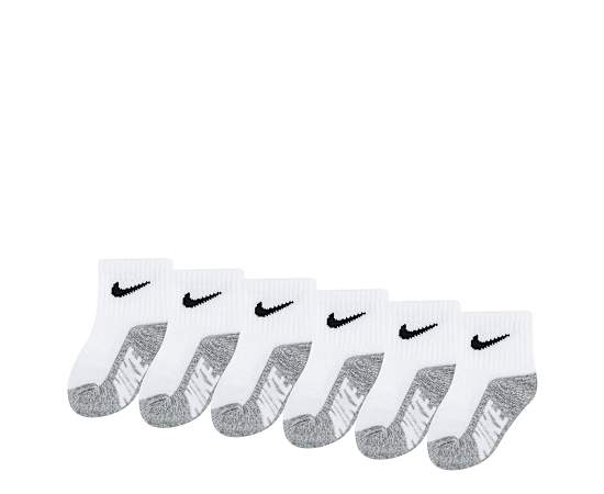 BOYS 12-24 MONTH TODDLER QUARTER SOCKS 6 PAIRS