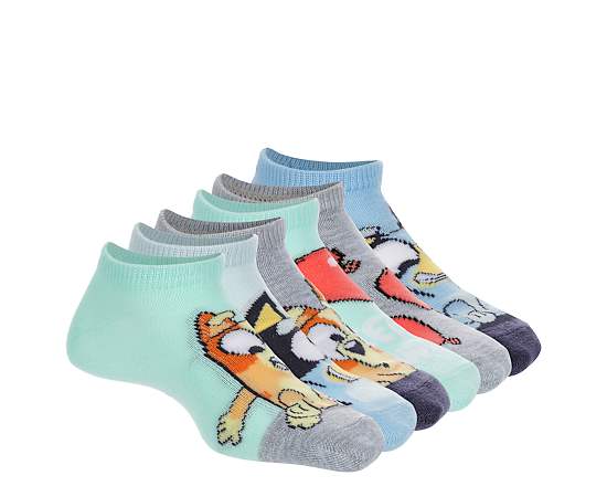BLUEY-BOYS NO SHOW SOCKS 6 PAIRS