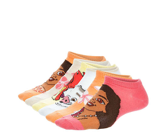 MOANA-GIRLS NO SHOW SOCKS 6 PAIRS