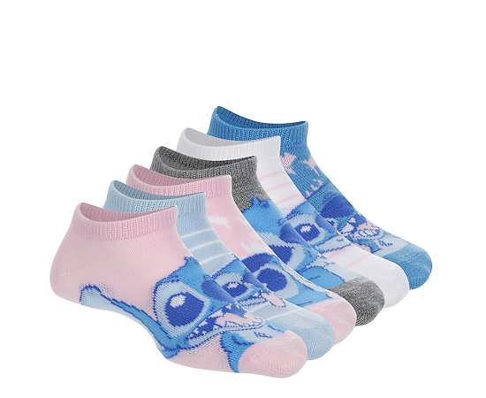 LILO & STITCH-GIRLS NO SHOW SOCKS 6 PAIRS