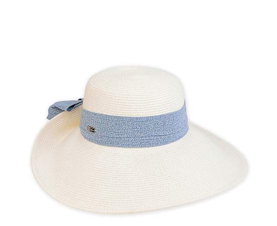 WOMENS RIBBON TRIM PAPERBRAID BACKLESS HAT