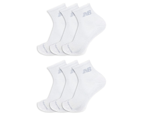 WOMENS PERFORMANCE CUSHIONED QUARTER SOCKS 6 PAIRS