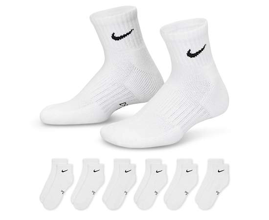 BOYS MEDIUM QUARTER SOCKS 6 PAIRS