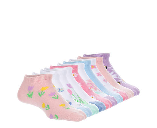 GIRLS POLLINATOR NO SHOW SOCKS 10 PAIRS