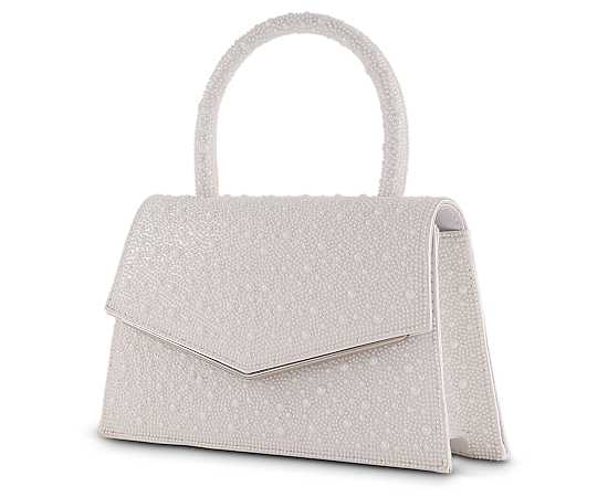 WOMENS MIX CABACHON TOP HANDLE CLUTCH
