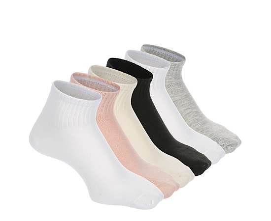 STEVE MADDEN-WOMENS QUARTER SOCKS 6 PAIRS