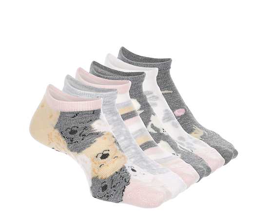 WOMENS LIFE IS RUFF NO SHOW SOCKS 6 PAIRS